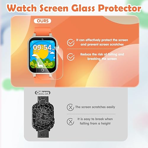 Miniatura 8 de Luyiilo Reloj inteligente para niños, con 26 juegos de rompecabezas, pantalla táctil, cámara HD, reloj despertador, juguetes para edades de 4 a 12