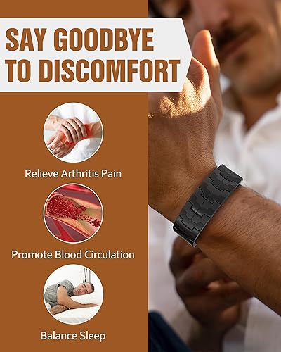 Miniatura 2 de Jecanori Pulseras magnéticas de fuerza 3X para hombre