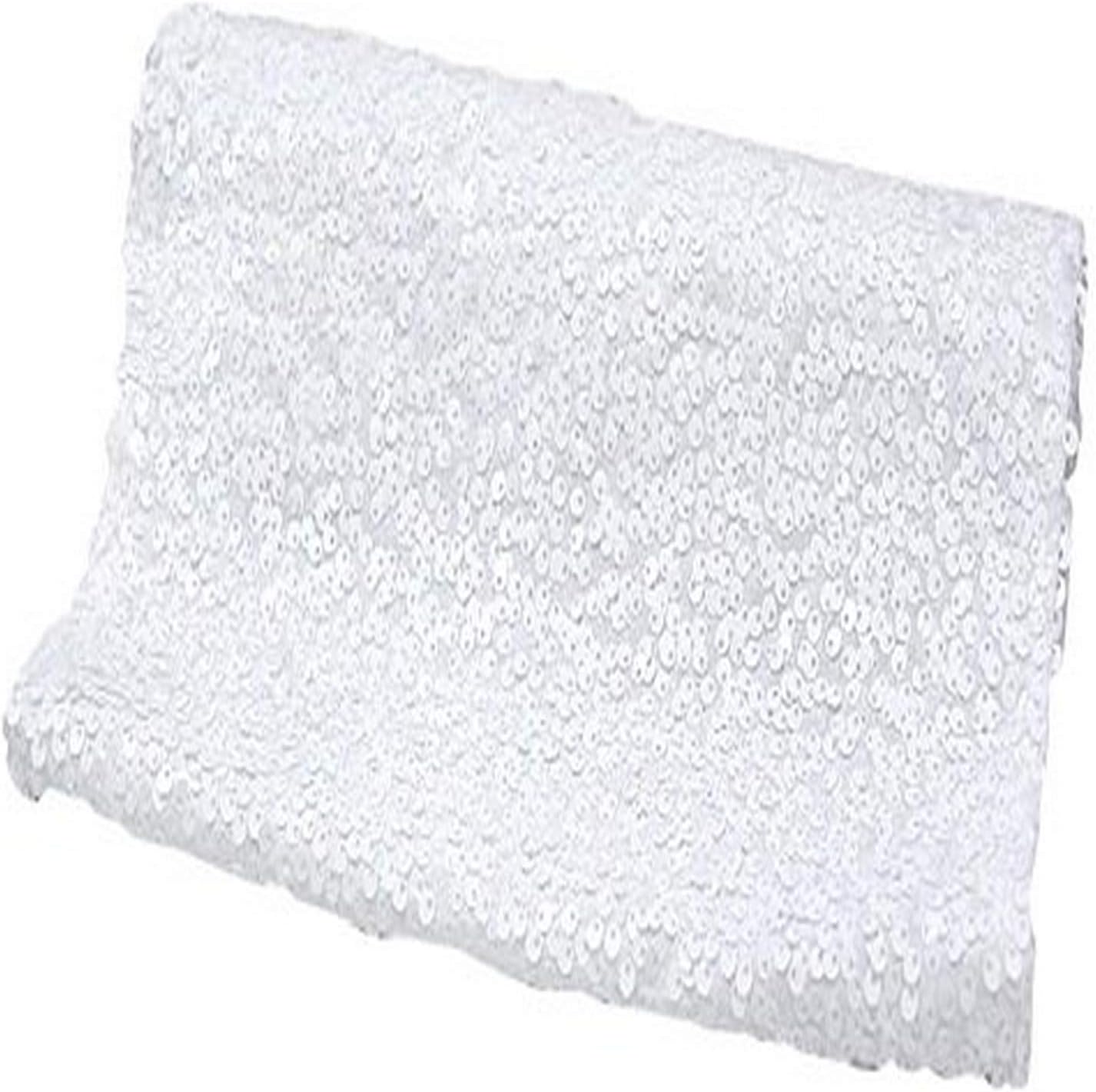 13" x 108" Glitter Sequin Table Runner,Wedding Banquet Kitchen Decoration(Pack of 6,Ivory)