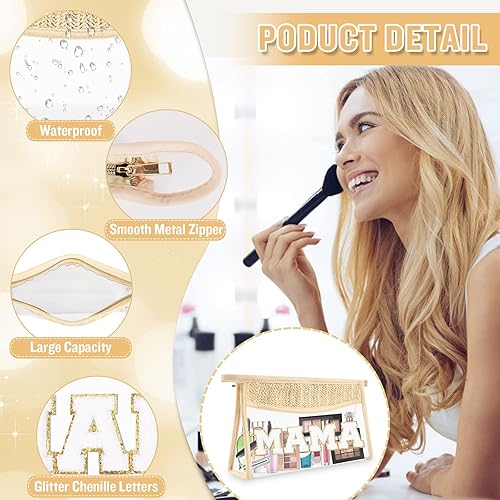 Miniatura 3 de izuzta Bolsa de maquillaje transparente boho para mujeres y niñas, mama