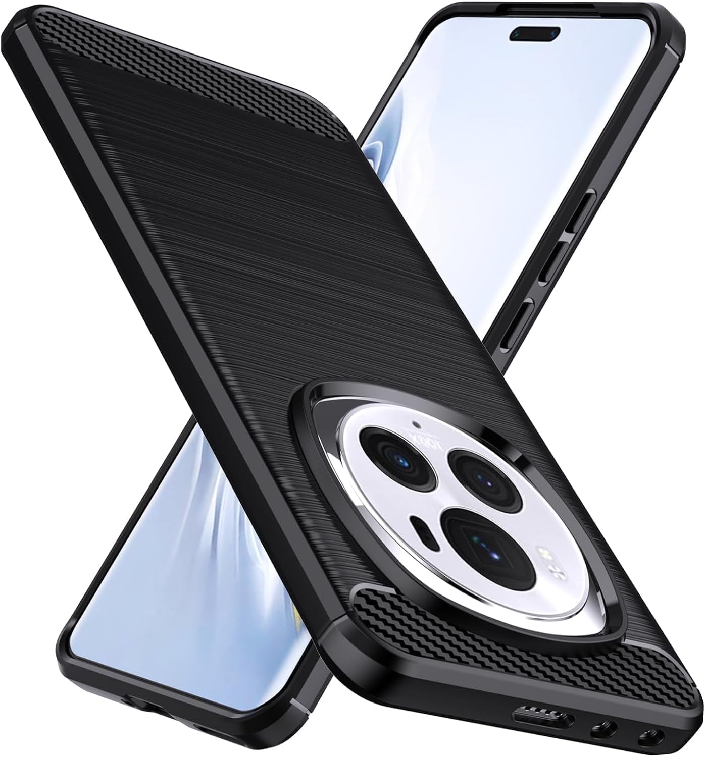 Case for Honor Magic 6 Pro 5G, Flexible TPU [Brushed Texture] [Anti-Slip] Shockproof Protection Bumper Phone Case,Slim Case Cover for Honor Magic 6 Pro