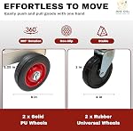 Folding Hand Truck, 400 LBS Capacity, 2-in-1 Convertible Utility Dolly & Platform Cart, Aluminum Alloy & Carbon Steel, 360° Swivel Wheels, Silver