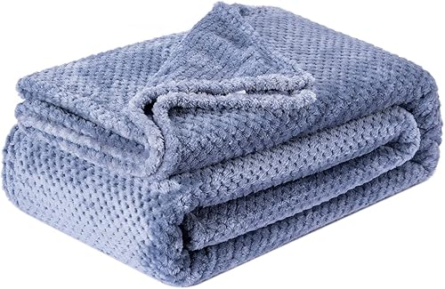 Miniatura 323 de Manta o manta mullida para bebé niña o niño, suave cálido y acogedor polar coral para bebé, bebé o recién nacido, manta de recepción para cuna, Blue