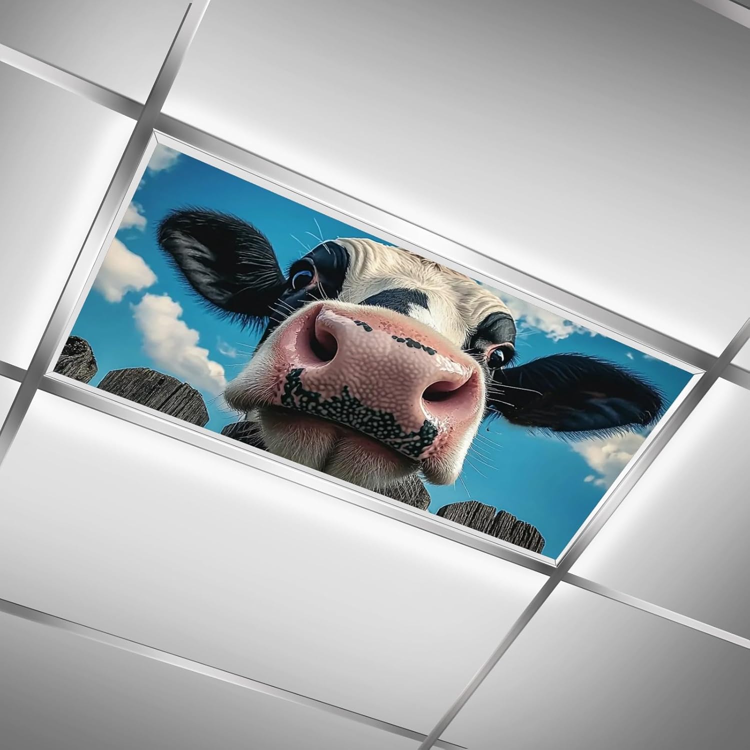Fluorescent Light Covers for Classroom and Office - Eliminate Harsh Glare and Eye Strain. 2ft x 4ft LED Ceiling Light Decoration with Easy Installation A calf
