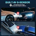 PERNIS 4K Cam avant et arrière Dash, STARVIS Capteur, Carte gratuite incluse, 2.4GHz WiFi Caméra double Dash pour voitures, intégrée GPS, Vision nocturne, senseur G, écluse d'urgence, 3,16'' IPS, Mode de stationnement(DS315)