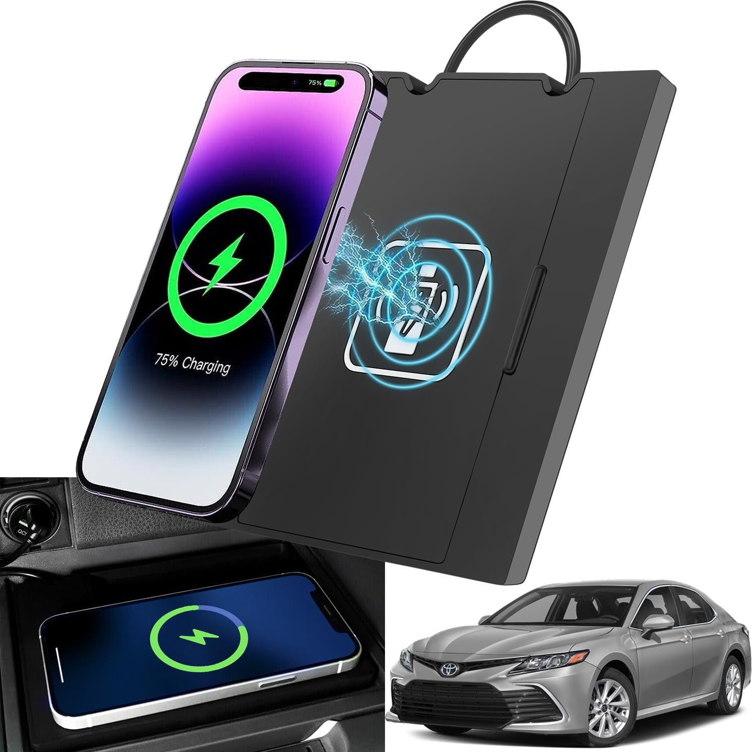 2018-2023 Toyota Camry Wireless Charger, Fast 15W Cell Phone Qi Charging Station Pad Mat fits Camry Accessories