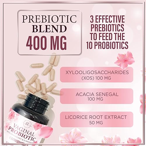 Miniatura 6 de Probióticos vaginales para mujeres  Flora Vaginal PH Flora Femenino Salud Apoyo  50 mil millones de UFC por cápsula, apoyo inmunológico digestivo
