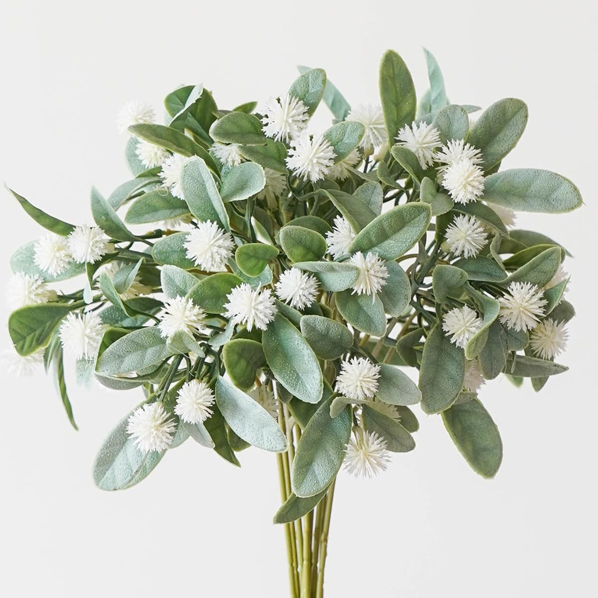 NAWEIDA 10 PCS Babys Breath Artificial Flowers Fake White Babys Breath Flowers