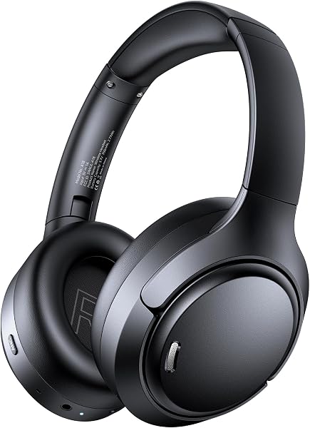 Hybrid Active Noise Cancelling Bluetooth 6.0 Headphones 120H Playtime 6 ENC Clear Call Mic, Over Ear Headphones Wireless with Hi-Res Audio Comfort Earcup Low Latency ANC Headphone for Travel Workout - 1