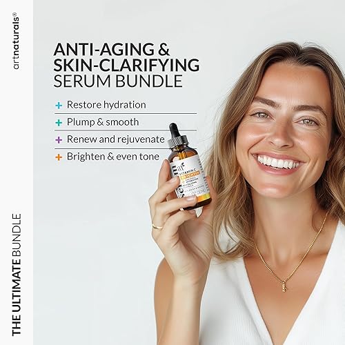 Miniatura 3 de Set de 4 piezas de suero de vitamina C para el cuidado de la piel incluye retinol, ácido hialurónico y niacinamida, antienvejecimiento, aclaramiento