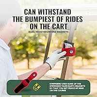 Vista 2 de Stripebird 2.0 Correa magnética del telémetro de golf delgada - Ajuste perfecto, sin hebilla, buscador de rango Rojo Mayor