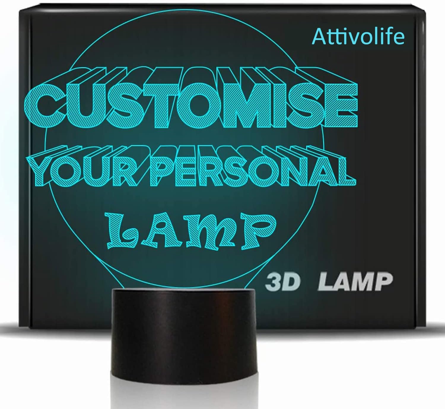 Attivolife Personalized 3D Night Light, Table Desk Lamp Based on Your Picture, Multicolor Custom LED Best Home Decor Birthday Christmas Gifts Toys for Boys Girls Kids