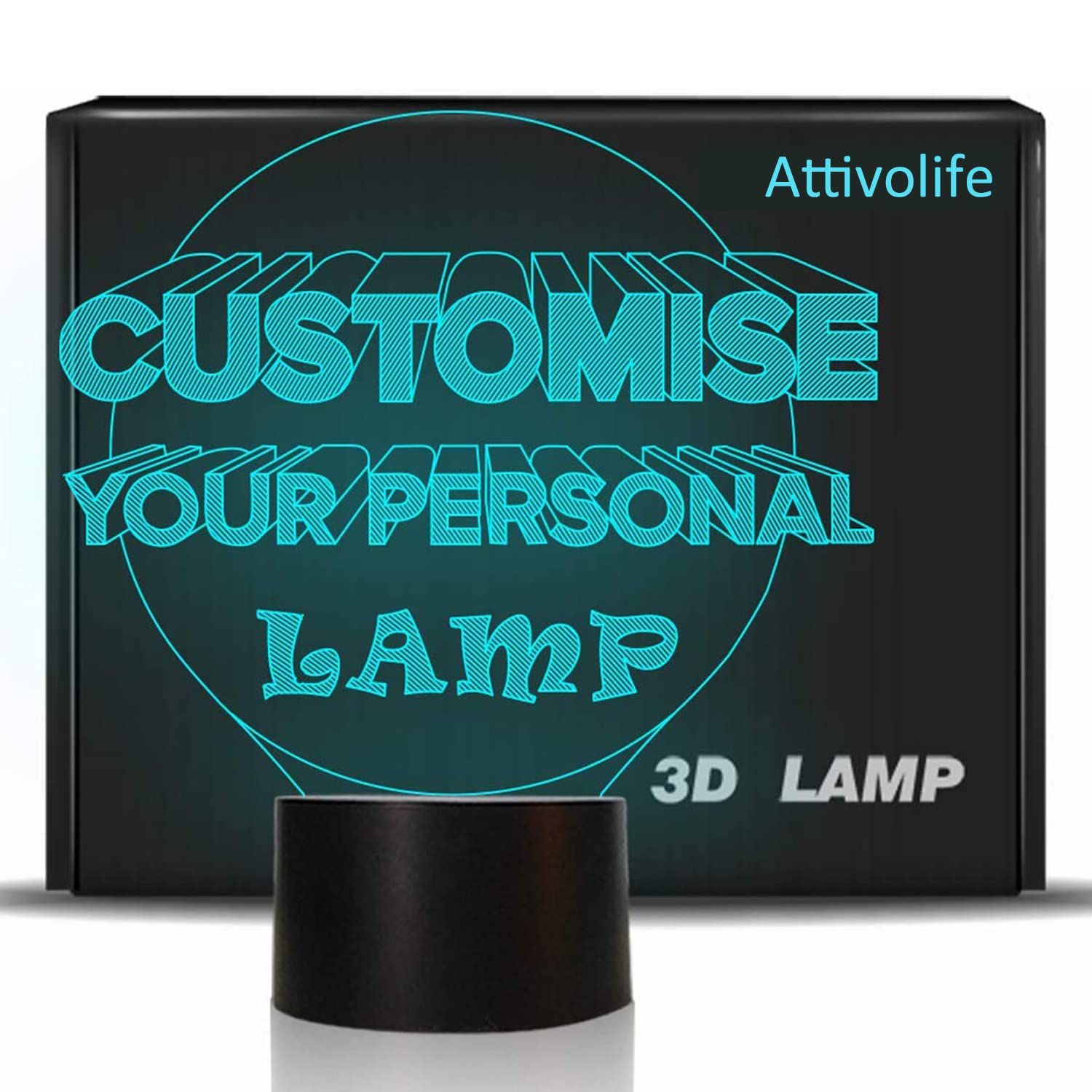 Attivolife Personalized 3D Night Light, Table Desk Lamp Based on Your Picture, Multicolor Custom LED Best Home Decor Birthday Christmas Gifts Toys for Boys Girls Kids