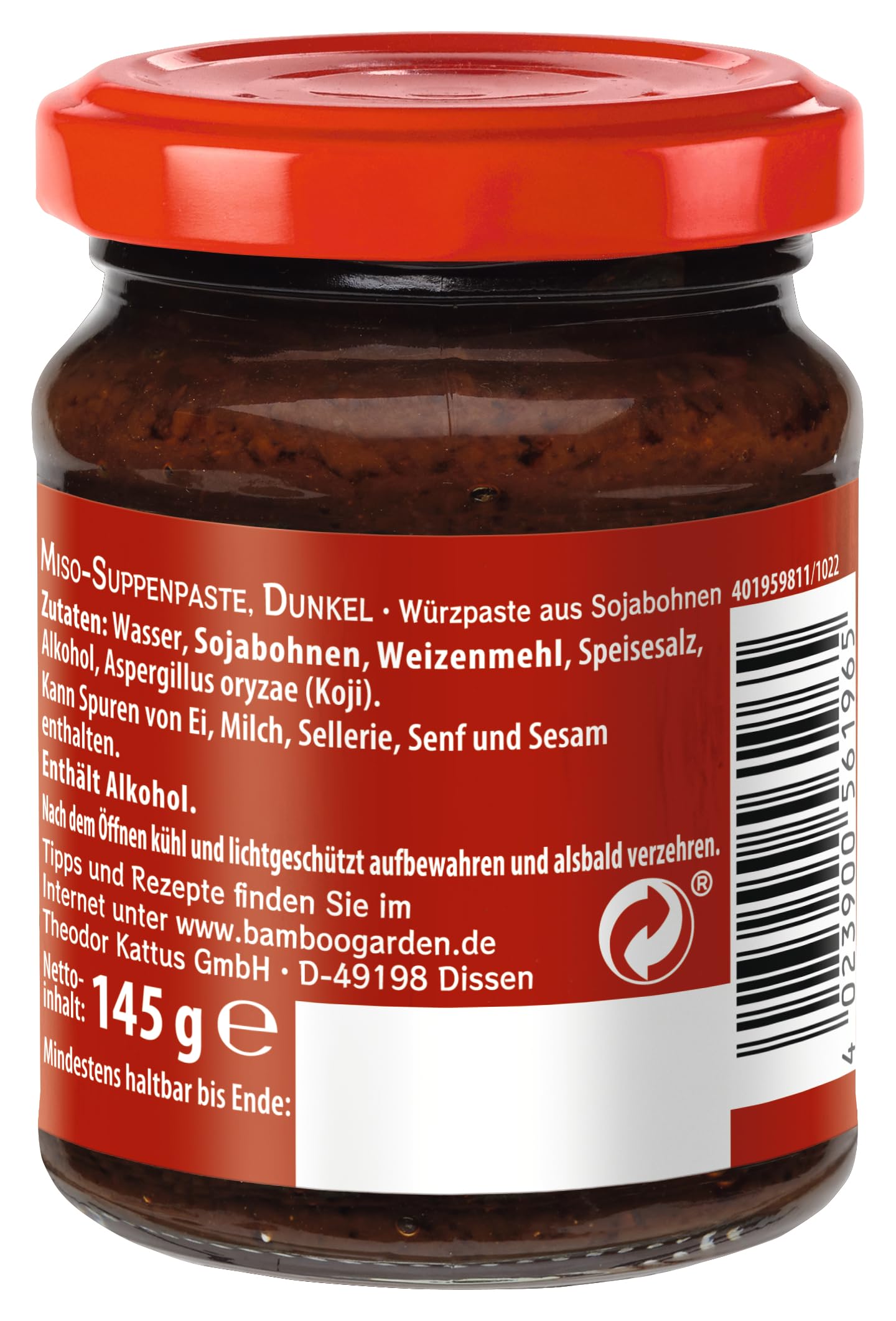 misopaste aufbewahrung Bamboo Garden Miso-Paste, dunkel, 4er Pack (4 x 145 g) Lebensmittel & Getränke Design Baguettebag:Librello Electric Bike Shop in Holz