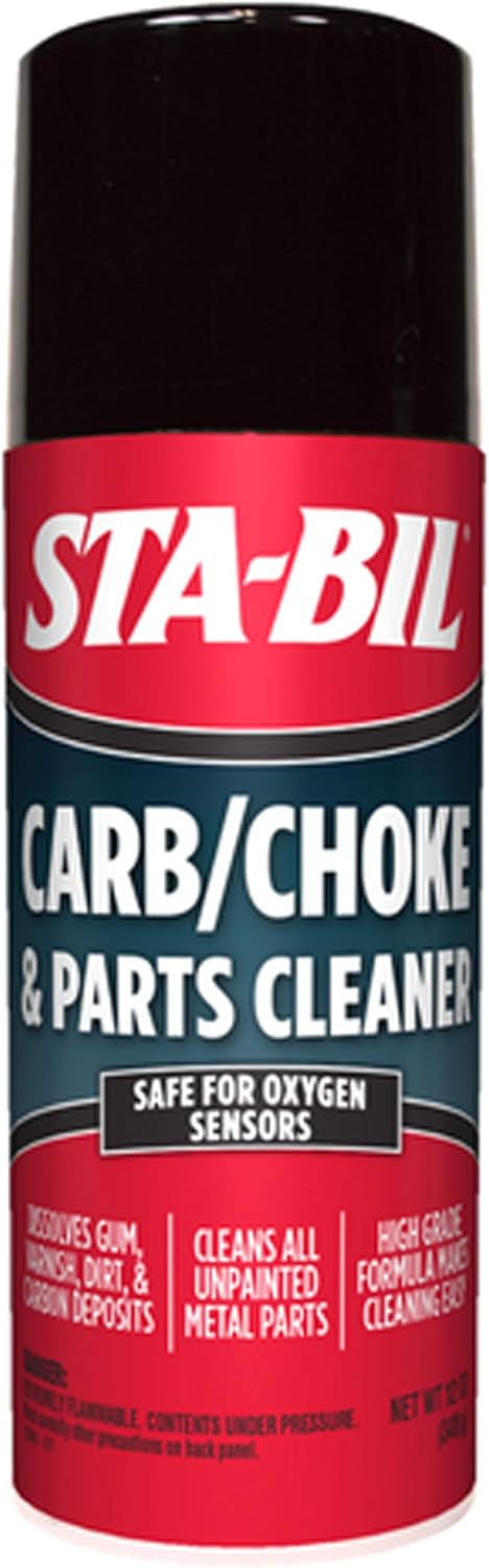 STA-BIL (22005 Carb/Choke and Parts Cleaner - Safe for Oxygen Sensors - Dissolves Gum, Varnish, Dirt, & Carbon Deposits - Cleans unpainted Metal Parts - High Grade Formula, 12.5 oz : Automotive