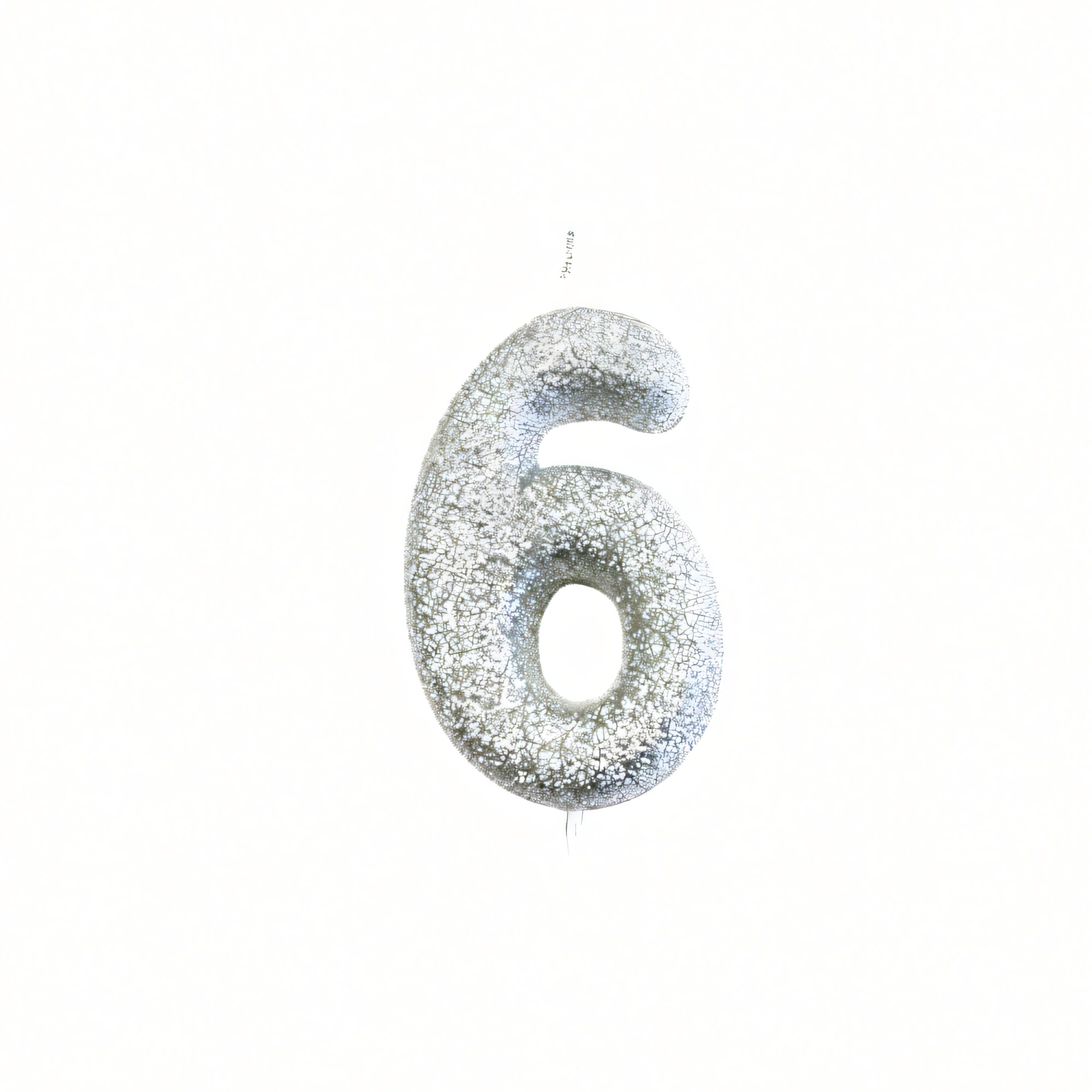 Anniversary House Silver - Glitter Number 6 Candle Number: 6