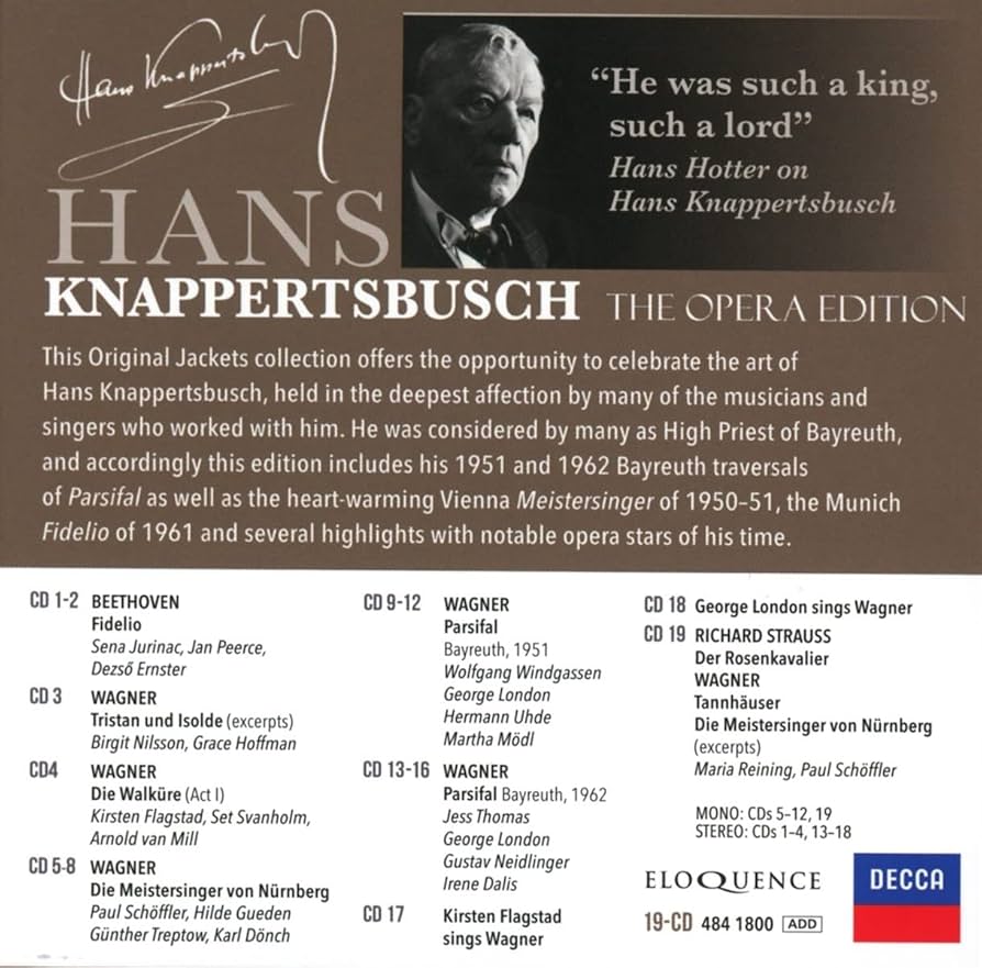 クナッパーツブッシュ／ザ・オペラ・エディション　19CD ハンス・クナッパーツブッシュ／オペラ・エディション（19CD