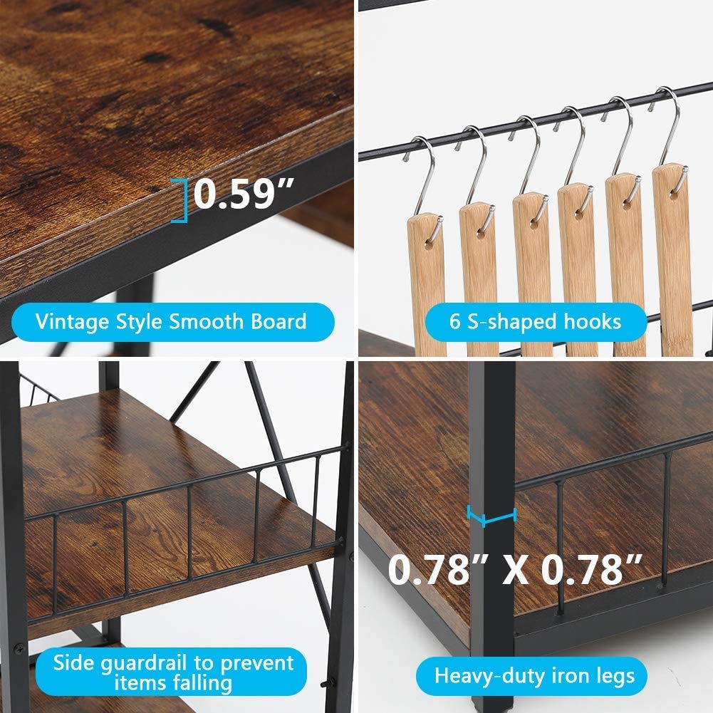 Buy ODK Kitchen Bakers Rack, Utility Storage Shelf Microwave Oven Stand