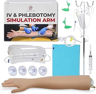 The Apprentice Doctor Phlebotomy Practice Kit – Training Arm for Venipuncture & IV Simulation – Perfect for Medical Students, Nursing Training & Phlebotomy Skill Development