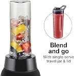 Hamilton Beach MultiBlend® Kitchen System, 3-in-1 Blender with Food Processor Attachment, 52 oz. Blending Jar, and 20 oz. Travel Jar, 58176