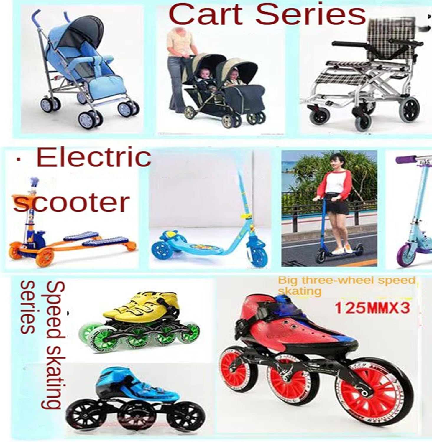 Inline Skate Wheels Outdoor Indoor 125mm Roller Skate Wheels Scooter Wheels 85A Speed Skating Shoes Inline Replacement Wheel 5inch with Bearings for Scooters (Orange,6)