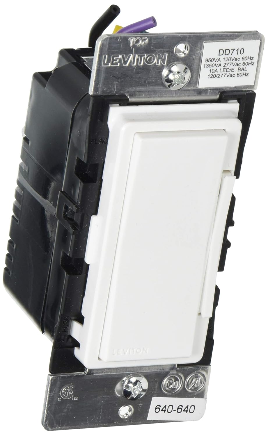 Leviton Decora Digital Dimmer Switch for 0-10V LED, Mark 7 Florescent Ballasts, DD710-BDZ, White