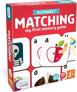 Chuckle & Roar Alphabet Matching Memory Game for Toddlers 3+ | Preschool ABC Uppercase Lowercase Letter Learning Tiles