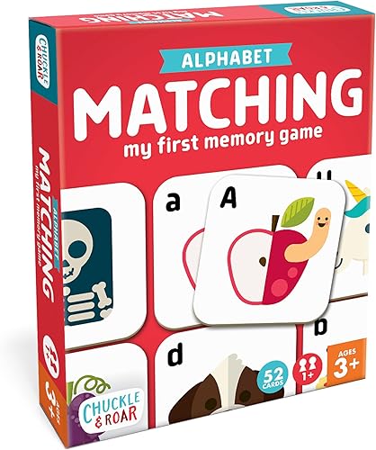 Chuckle & Roar - Alfabeto de juego a juego - Juego de mesa para niños de 3 años en adelante - Juego de concentración para niños pequeños - Preescolar