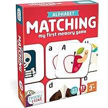 Chuckle &amp; Roar Alphabet Matching Memory Game for Kids Ages 3+ &ndash; Preschool Letter Matching Board Game for Toddlers, Uppercase &amp; Lowercase ABC Learning Game