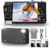 Digital Camera 270°Flip Screen, 4K 64MP Digital Compact Camera with 64GB card, 18X Zoom/Vlog Video Camera/Anti-shake/Flash, 2 Batteries+Card reader+Storage Bag for Beginner Teens Adults YouTube