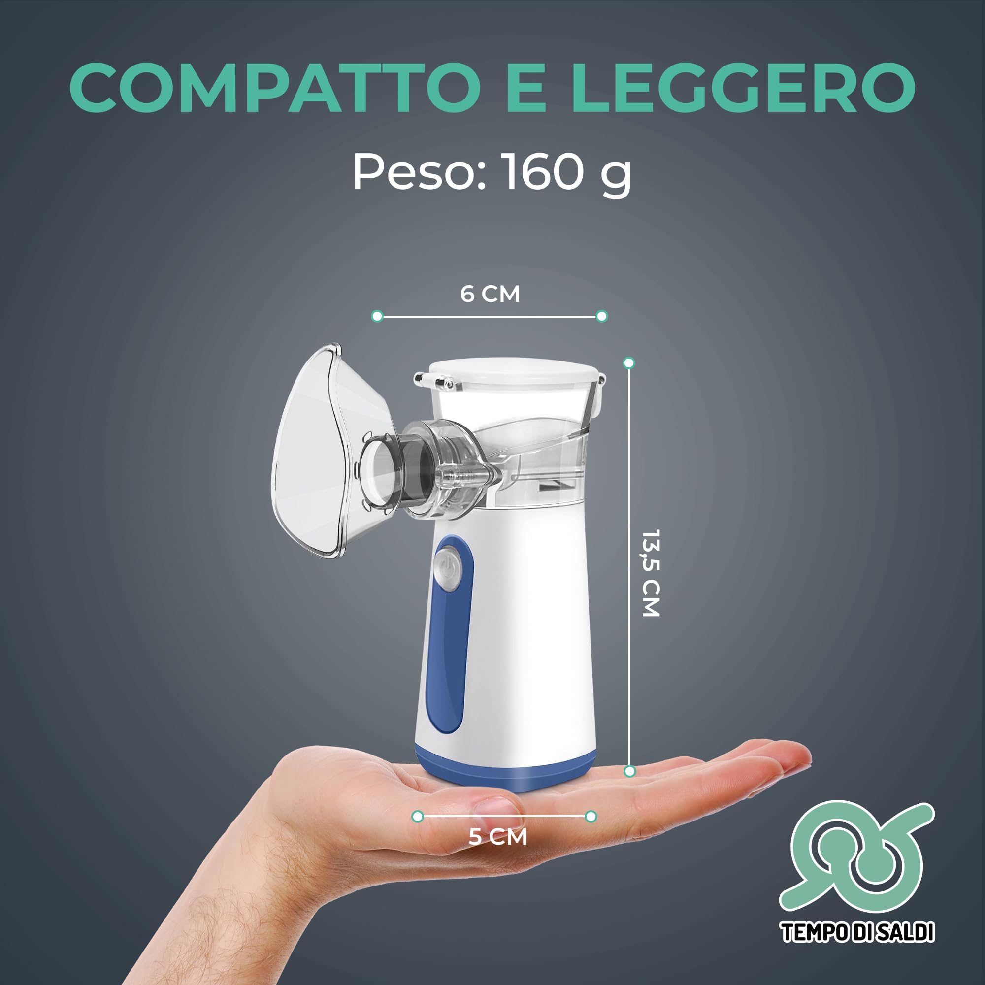 TEMPO DI SALDI Aerosol Portatile Silenzioso e compatto con Alimentazione USB. Macchina Aerosol Adulti e Bambini leggero e facile da utilizzare. Mesh Nebulizer da Viaggio, efficiente e veloce