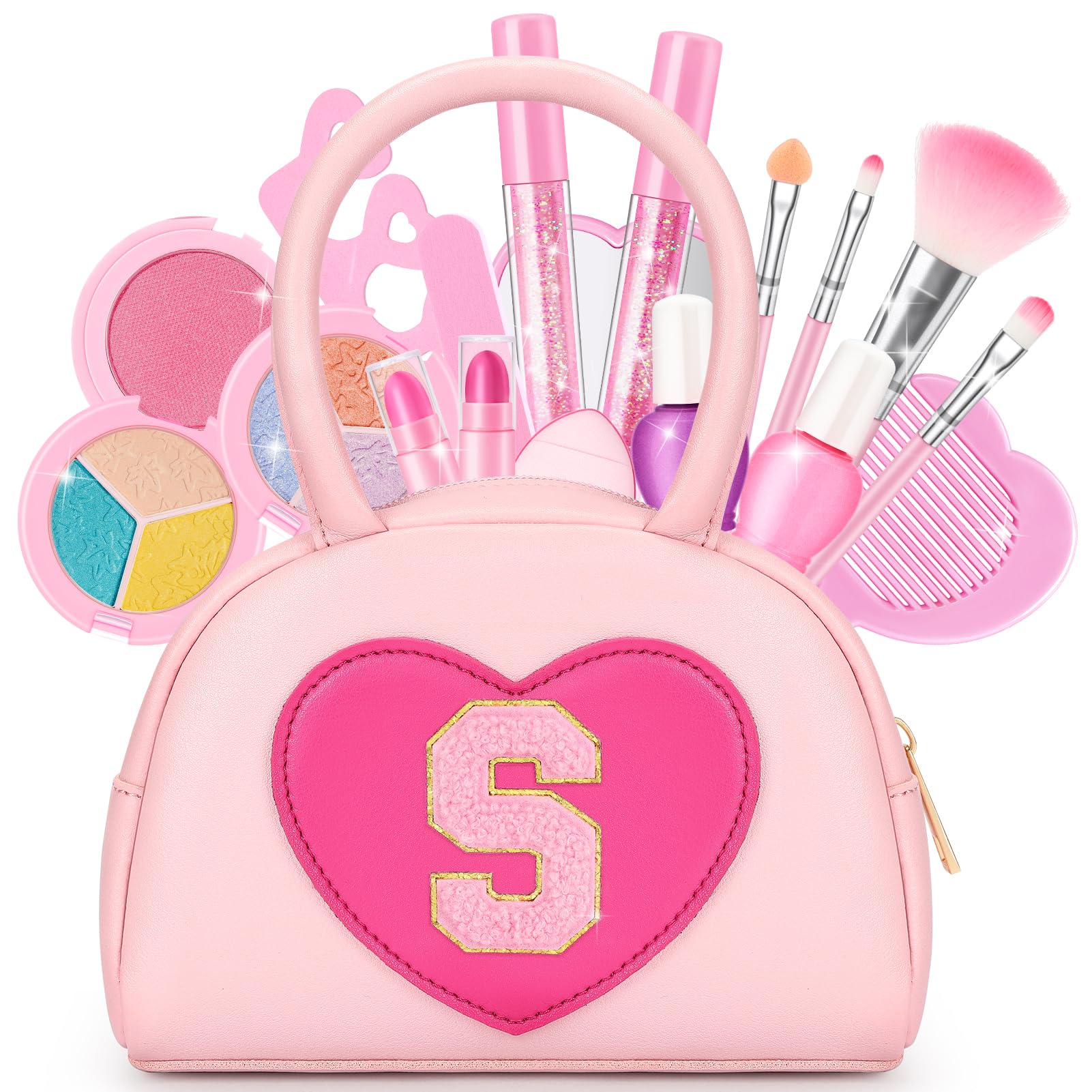 Amazon.com: Kids Washable Play Makeup Kit for Little Girls - 18