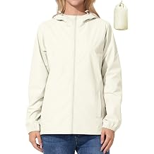 Women's Rain Jacket Windbreaker Waterproof Jacket Raincoat Cycling Running Hiking Gear Hood Lightweight Packable