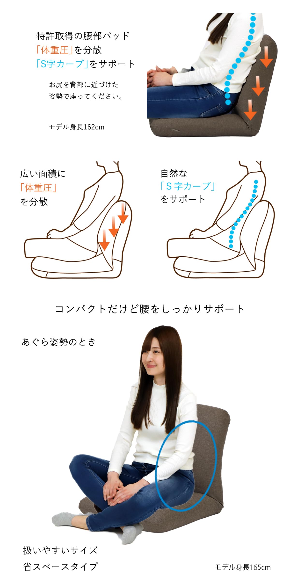 【在庫処分】[座椅子専科] 産学連携 コンパクト座椅子３(レッド) 日本製 背部 Amazon｜[座椅子専科] 産学連携 コンパクト座椅子3(レッド) 日本製