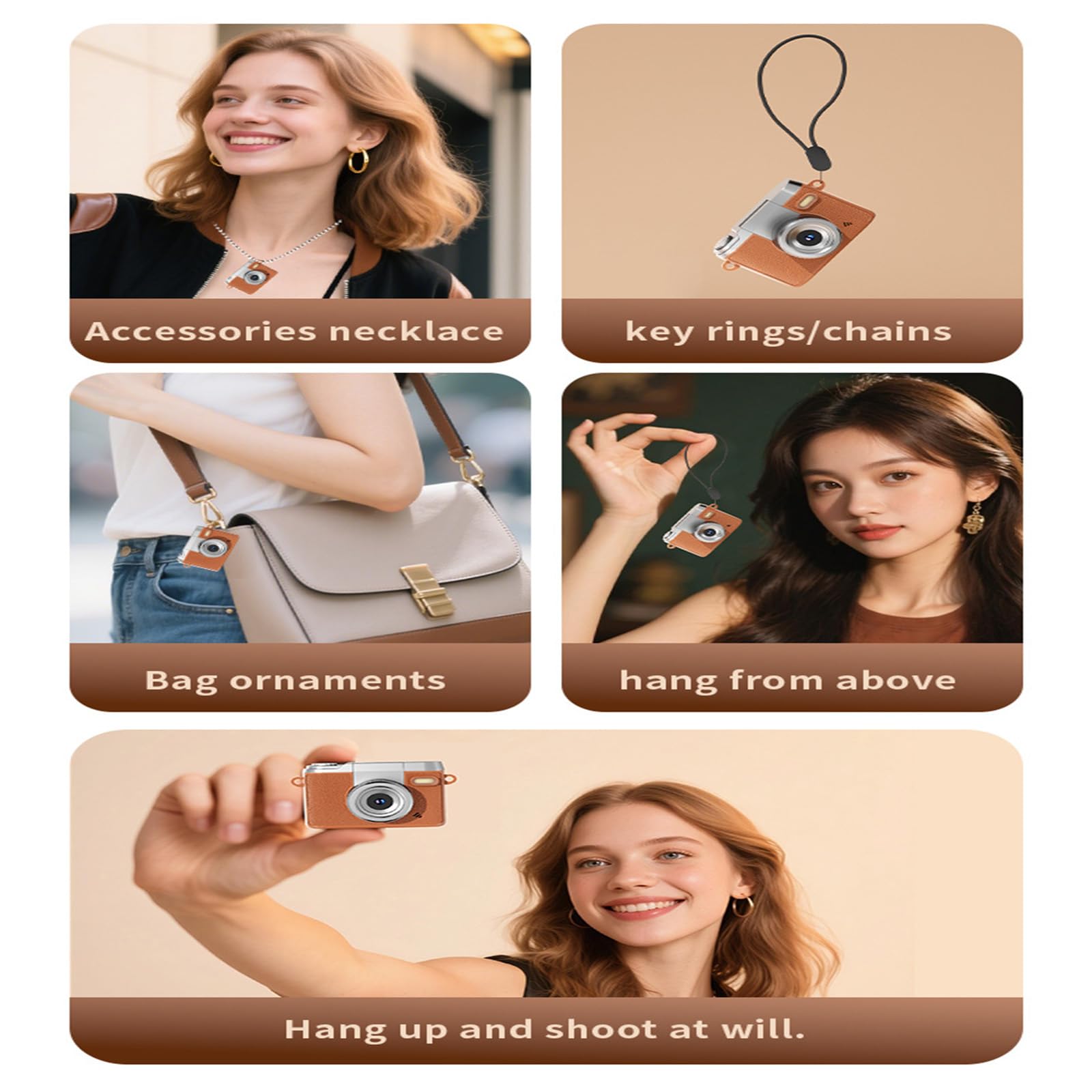 Fotocamera digitale di tipo retrò con opzioni di controllo manuale, fotocamera espandibile per principianti di fotografia creativa