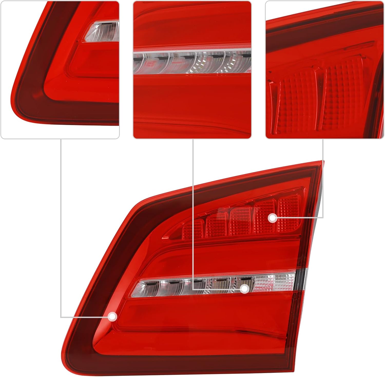 LYNICESHOP LED Tail Light Assembly for 2017-2019 Mercedes-Benz GLS450 GLS550 GLS63 AMG, Right Passenger Side Inner & OE 1669066402 (Right Inner Tail Light)