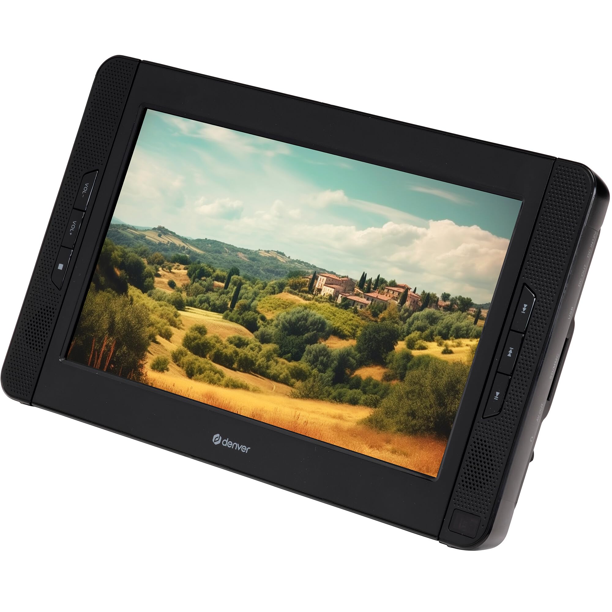Denver Lecteur DVD Portable Voiture - 10'' - Deux écrans - Chargeur de Voiture - Carte SD et Port USB - Télécommande Incluse - MTW1098