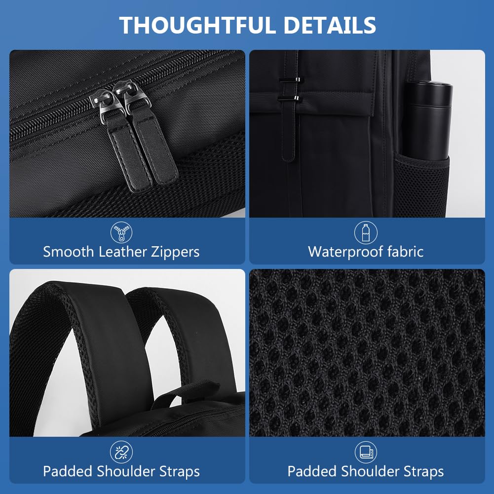 Aucuu Sac à Dos Homme Travail, Sac a Dos PC Portable 15,6 Pouces,Mise à niveau,Sacs a Dos Ordi Portable Imperméable Grande Capacité, Sacs a Dos Homme Ordinateur pour Voyage d'affaires Loisirs Scolaire