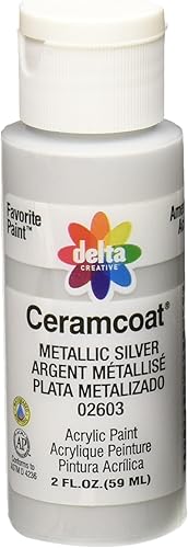 Miniatura 9 de Delta Creative Ceramcoat - Pintura acrílica metálica y perla en varios colores (2 onzas), 2604, oro metálico de 14 quilates