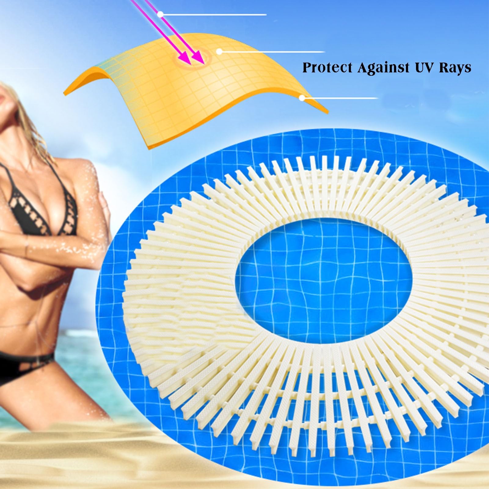 Rejillas para Piscinas, Rejilla de Drenaje para Piscinas, Cubierta de plástico ABS Resistente para entradas de vehículos, Patios y terrazas, 30x100 cm, Paquete de 6 Unidades - Equipo de prot