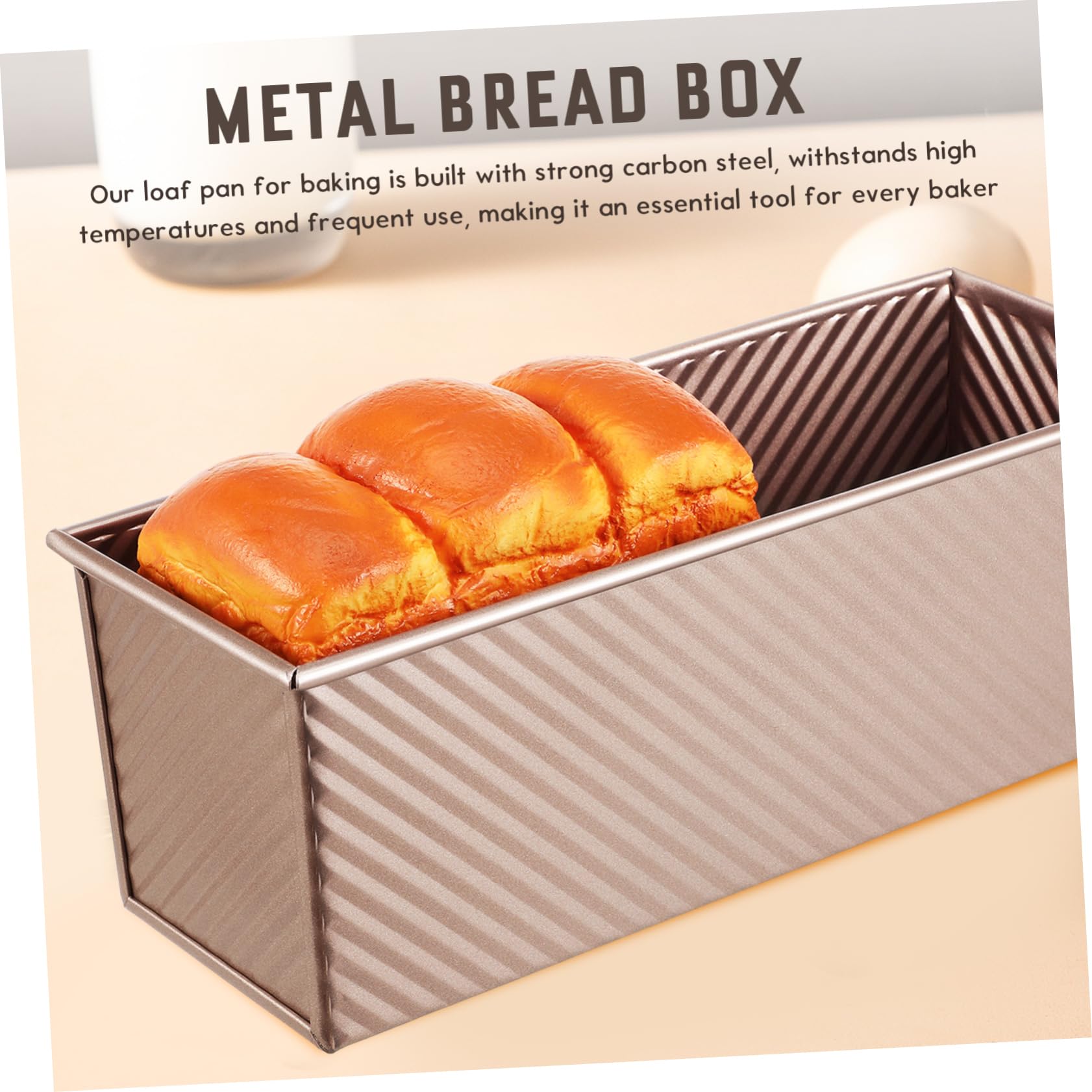 LIFKOME Metall-kastenform Mit Deckel Antihaftbeschichtet Brotbackform Toastform Längliche Kuchenform Rechteckige Kastenform Leicht Zu Lösende Backform Für Selbstgemachtes Brot Und Kuchen