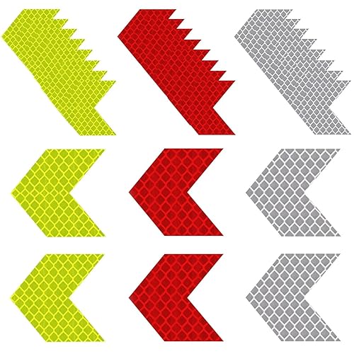 PUSNMI Adhesivos reflectantes cinta altamente reflectante de seguridad 30 calcomanías reflectantes de alta visibilidad cinta impermeable de