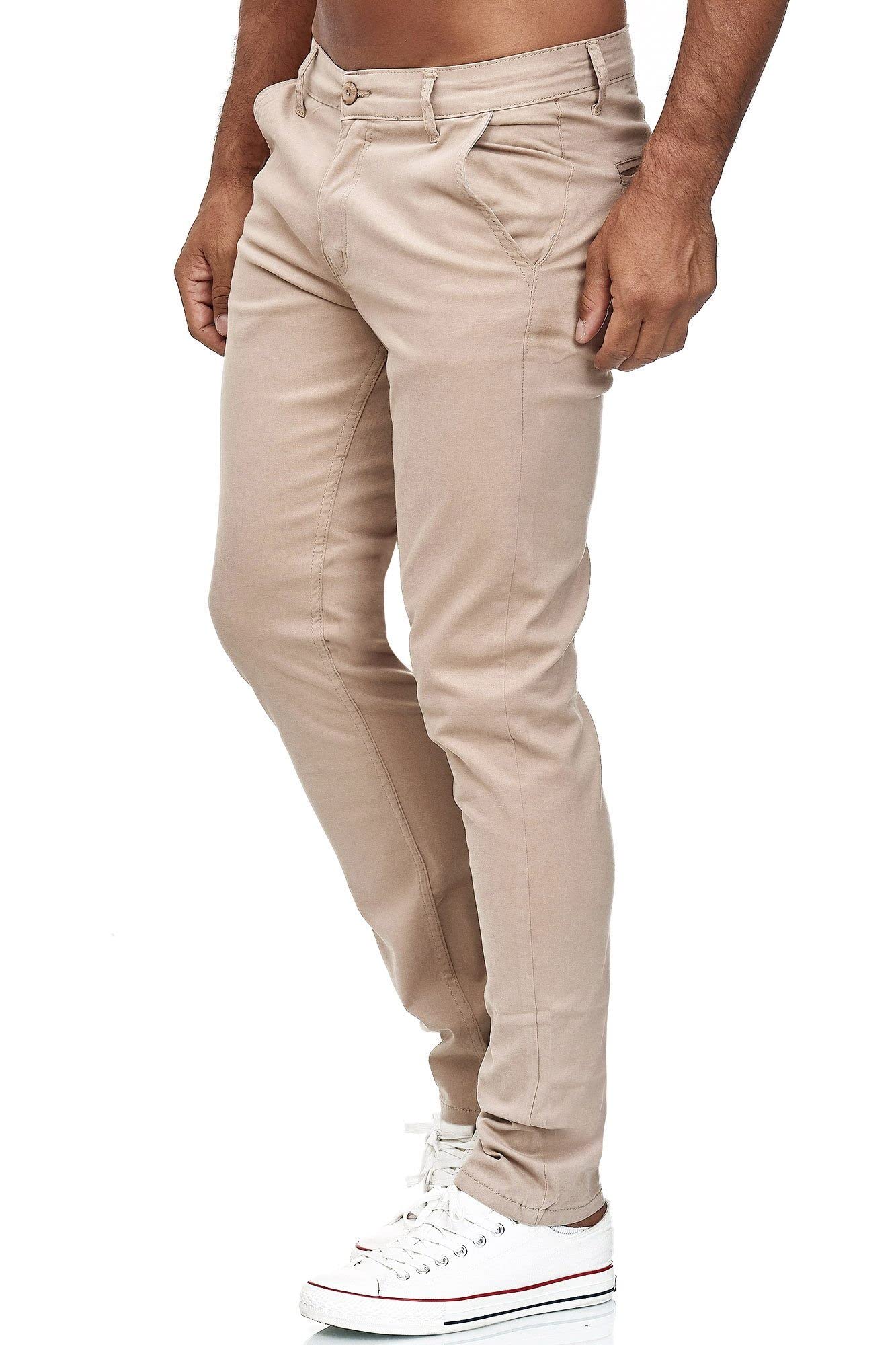 Tazzio Pantaloni Chino da Uomo, Slim Fit, Pantaloni Chino in Tessuto, Elasticizzati, 19530
