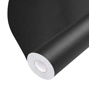 BSZHTECH Leather Repair Tape Self-Adhesive Leather Repair Patch for Couch Furniture Sofas Car Seats Advanced PU Vinyl Leather Repair Kit Black, 17X118 inch