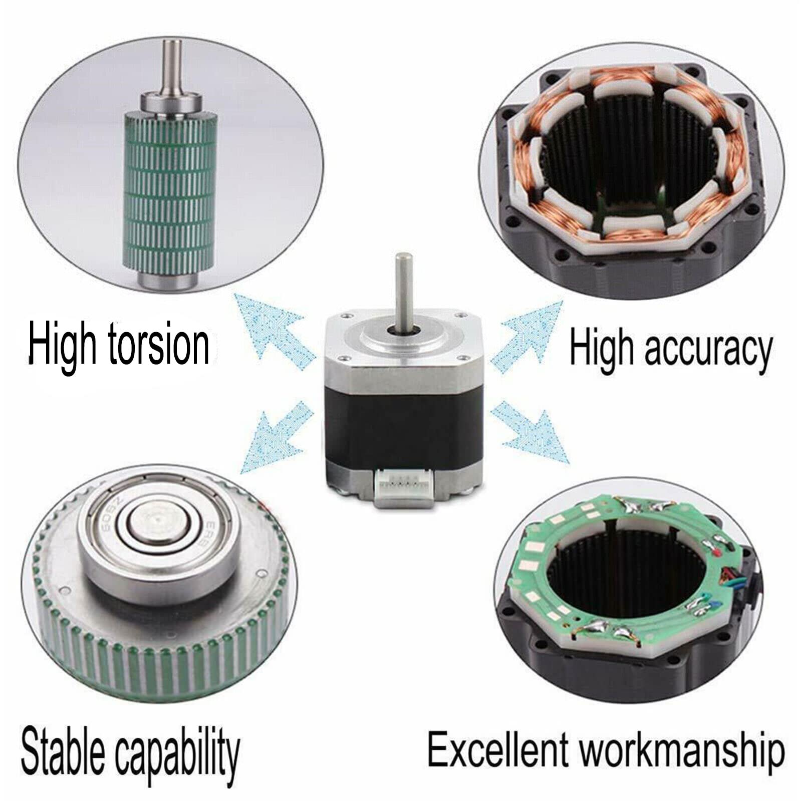 Ugello Estrusore Kit Estrusore Stampante 3D Parti Estrusore Stampante 3D a Riscaldamento Rapido in Lega di Alluminio Compatibili con La Maggior Parte delle Stampanti(24v40w)