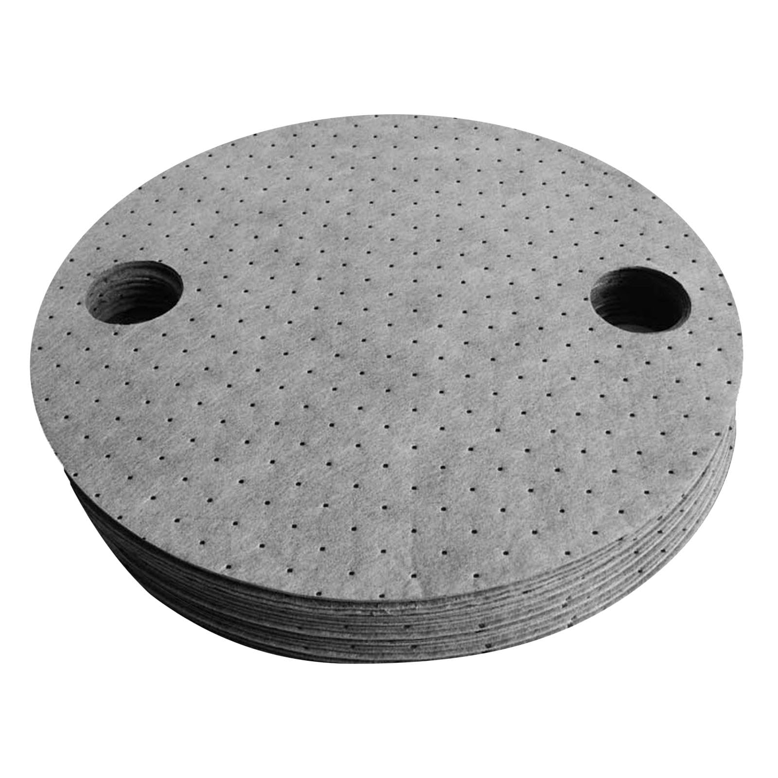 25 Pezzi di Cuscinetti Assorbenti per Fusti, Tappetini Assorbenti per Olio, Tappetini Da 22" per Fuoriuscite di Olio, Vernice, Grigio