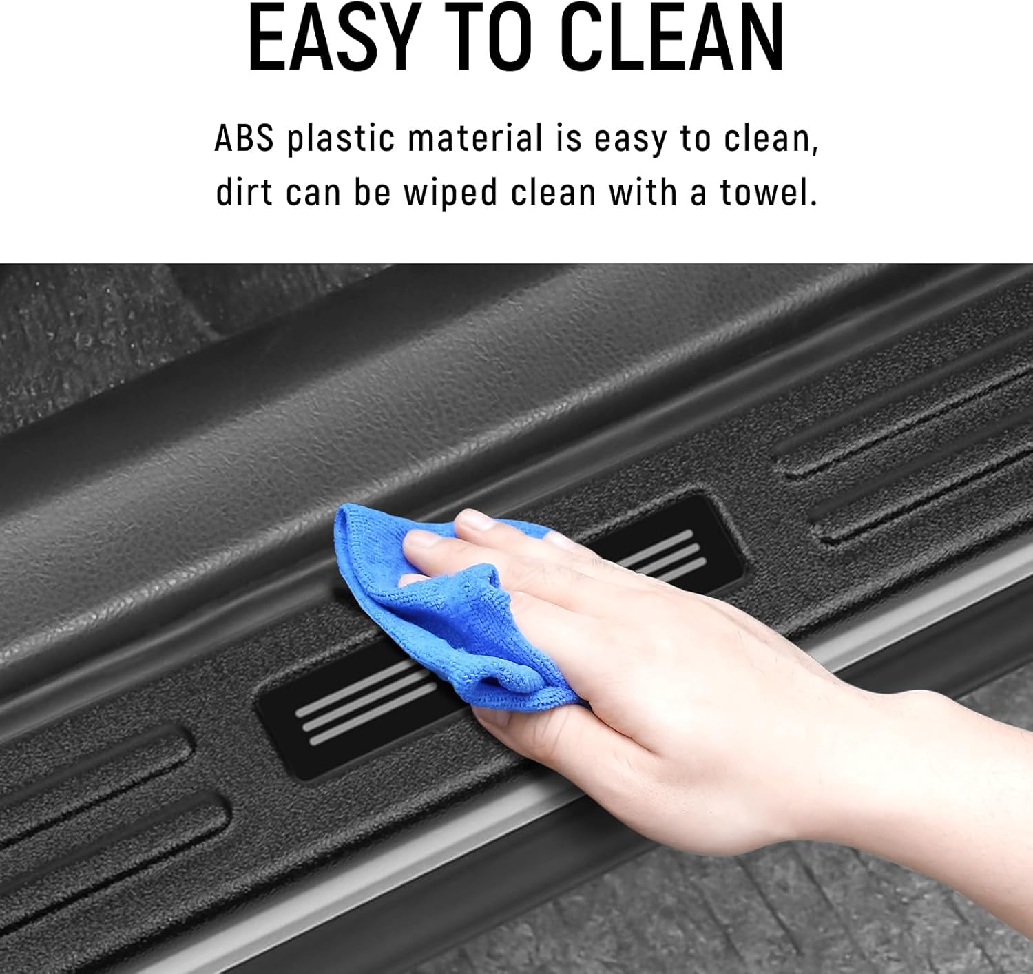 4PCS Door Sill Protector for Toyota 2013-2017 2018 RAV4 Accessories Matte Black ABS Material Front and Rear Door Car Pedal Kick Protection