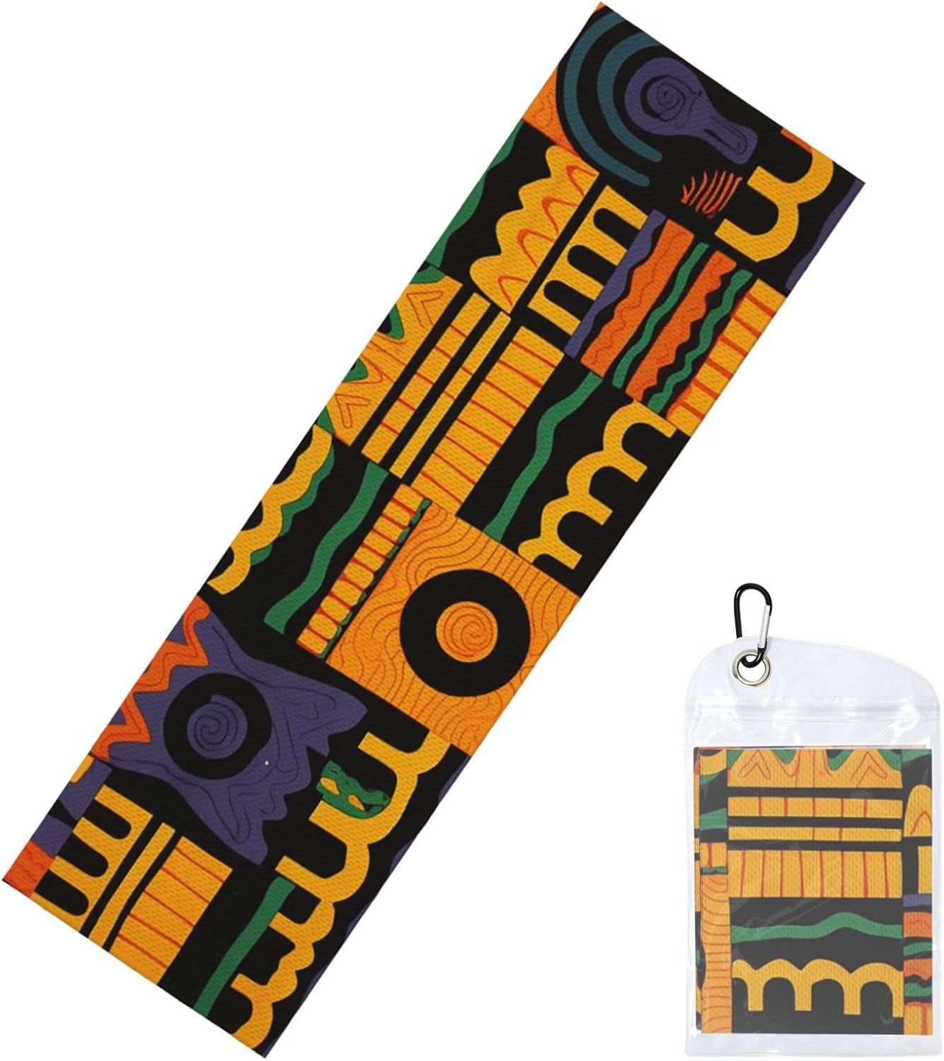 Cooling Towels for Neck and Face (40″x12″) Cool Towel Soft Breathable Ice Towels for Workout Yoga Sport Gym African Ethnic Pattern Towel Neck Microfiber Quick Drying More Activities