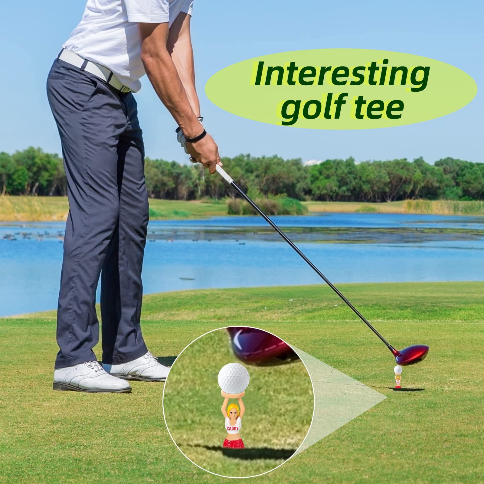 24 Pezzi Divertente Golf Tees Lady Bikini Ragazze Golf Tees 76 mm / 3 pollici in plastica Pin Up Golf Tees House Ladies Golf Tees per gli accessori di formazione di golf Zio regalo Addio al Celibato