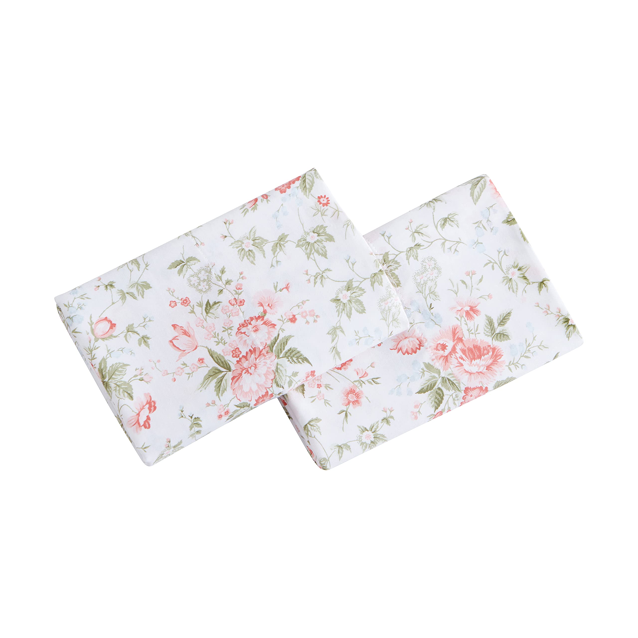 Laura Ashley Home - Set di federe standard, biancheria da letto in rasatello di cotone, liscio e resistente alle pieghe (corallo ciliano, 2 pezzi)